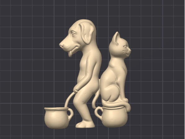 Funny Dog & Cat WC Sign