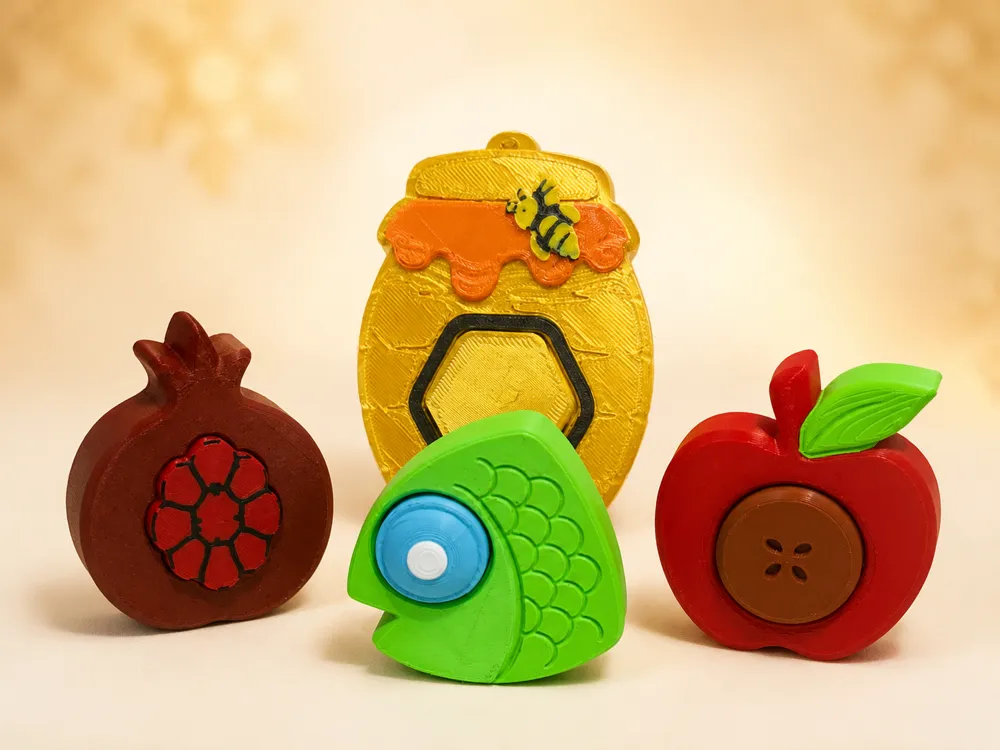 Objeto manipulable: Rosh Hashanah Fidget Clicker. Referencia del modelo original.