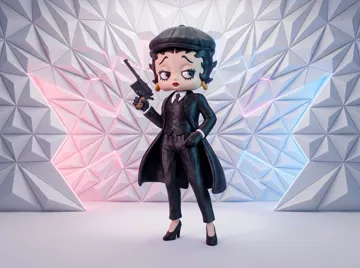 Figura decorativa: Betty Boop Peaky Blinders Style 3D Figure — vista de referencia 3