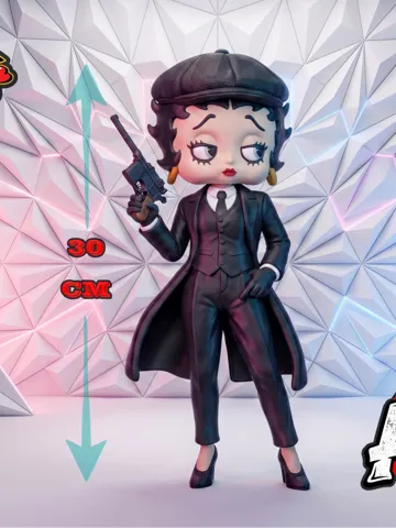 Figura decorativa: Betty Boop Peaky Blinders Style 3D Figure — vista de referencia 2