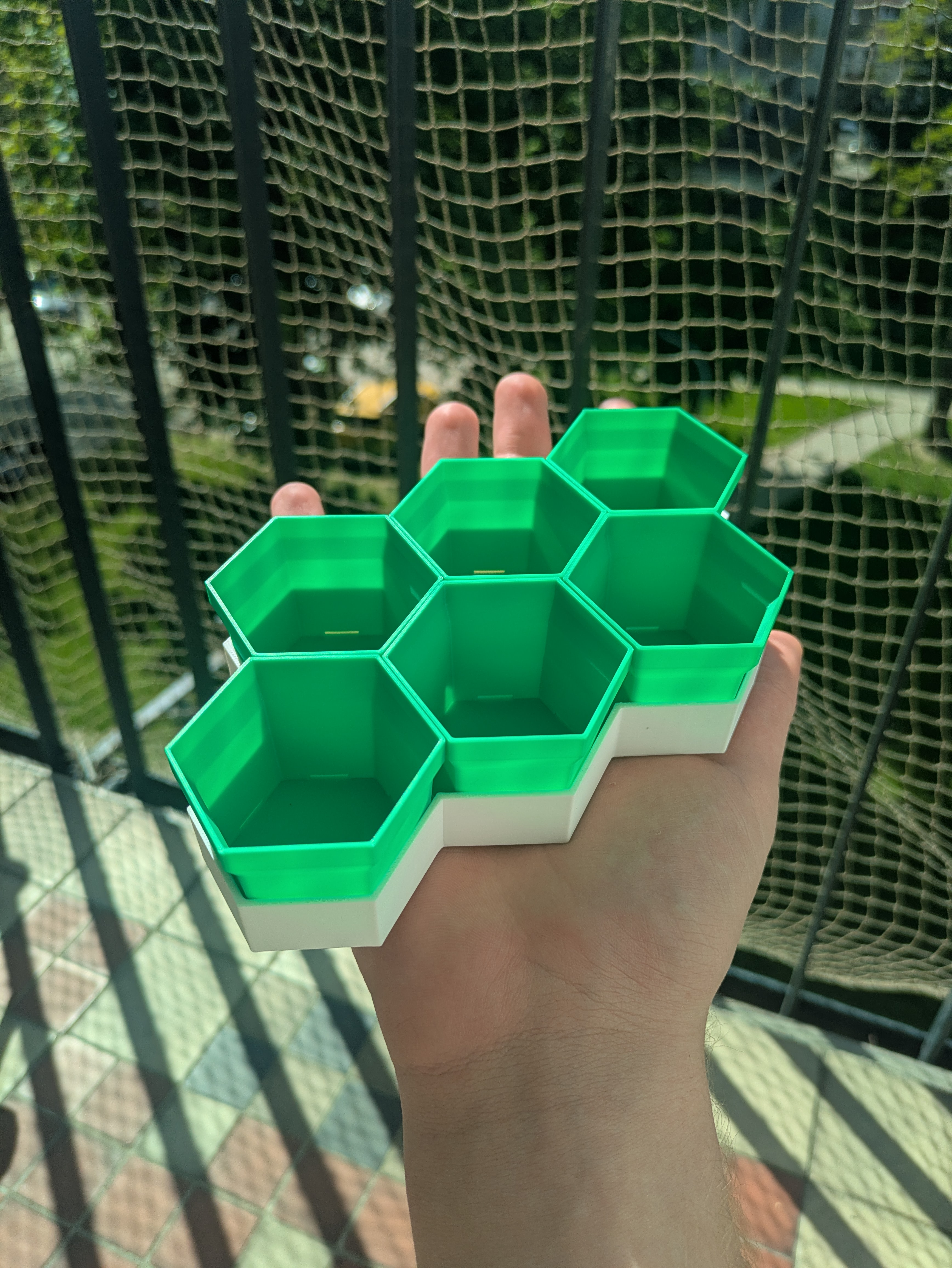 Miniatura 2 do modelo 3D Reusable Seed Starter hexagonal pots