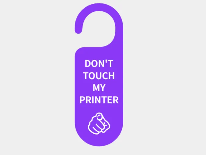 printer warning sign
