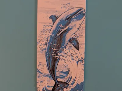 Whale Bookmark HueForge
