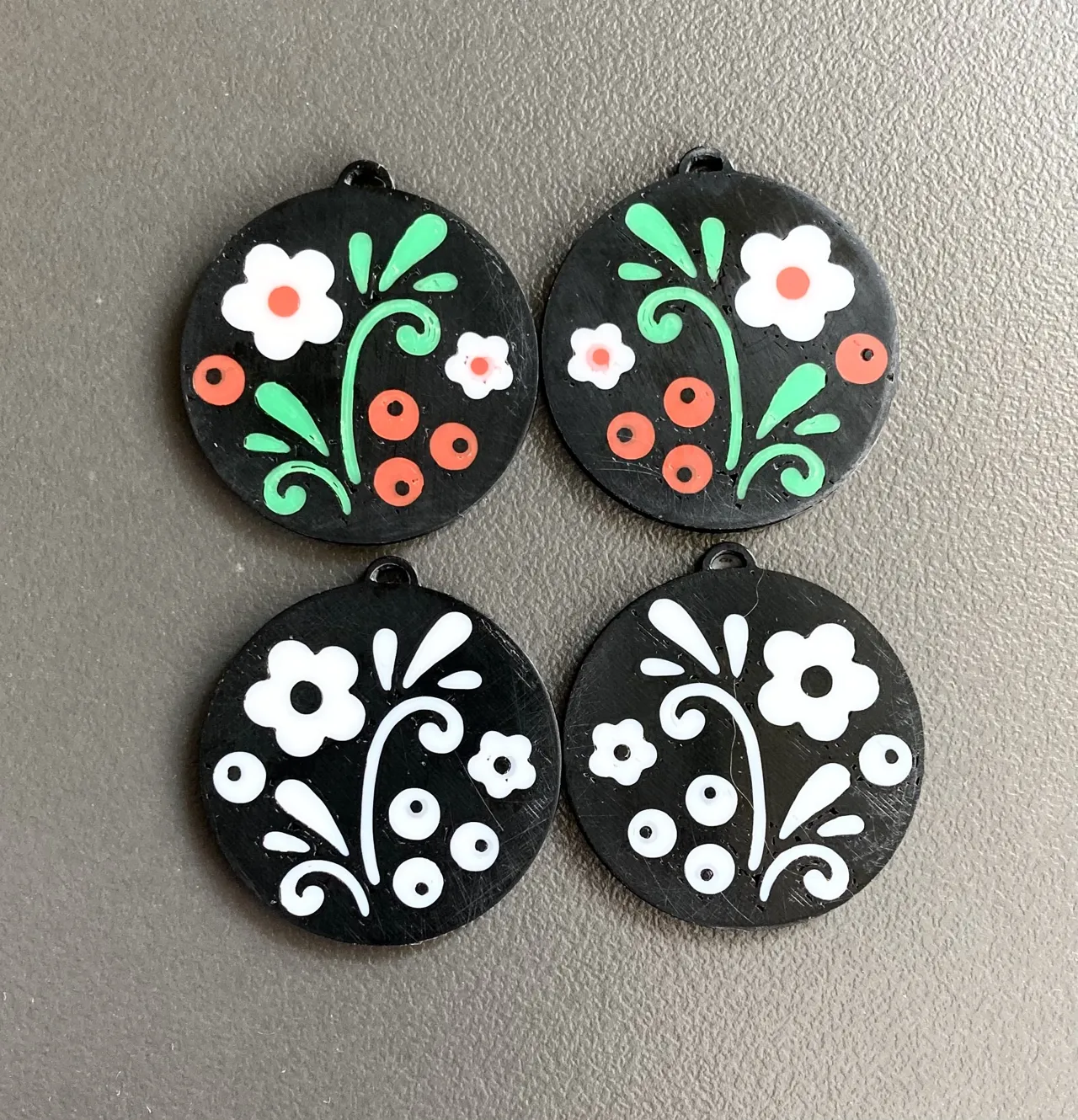 Khokhloma earrings view 2