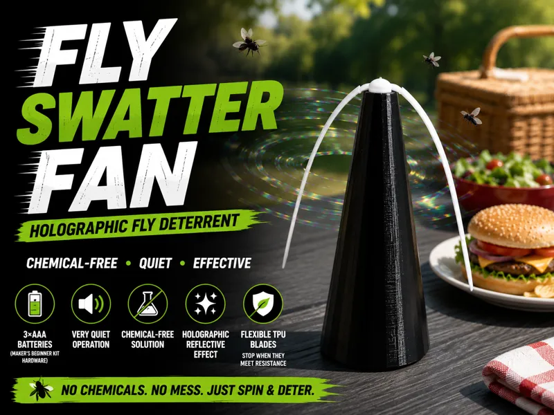 Fly Swatter Fan – Holographic Fly Deterrent