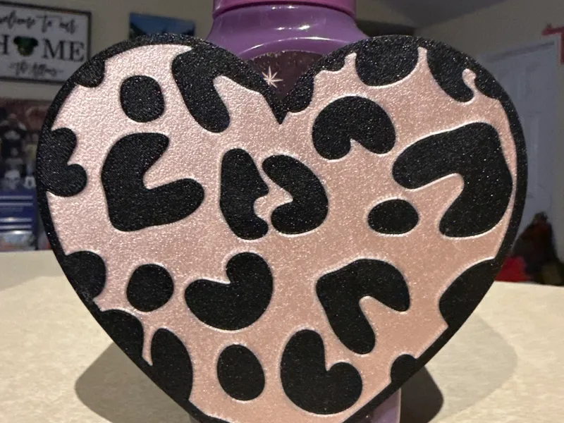 Leopard Print Heart Bath & Body Works Soap Sleeve