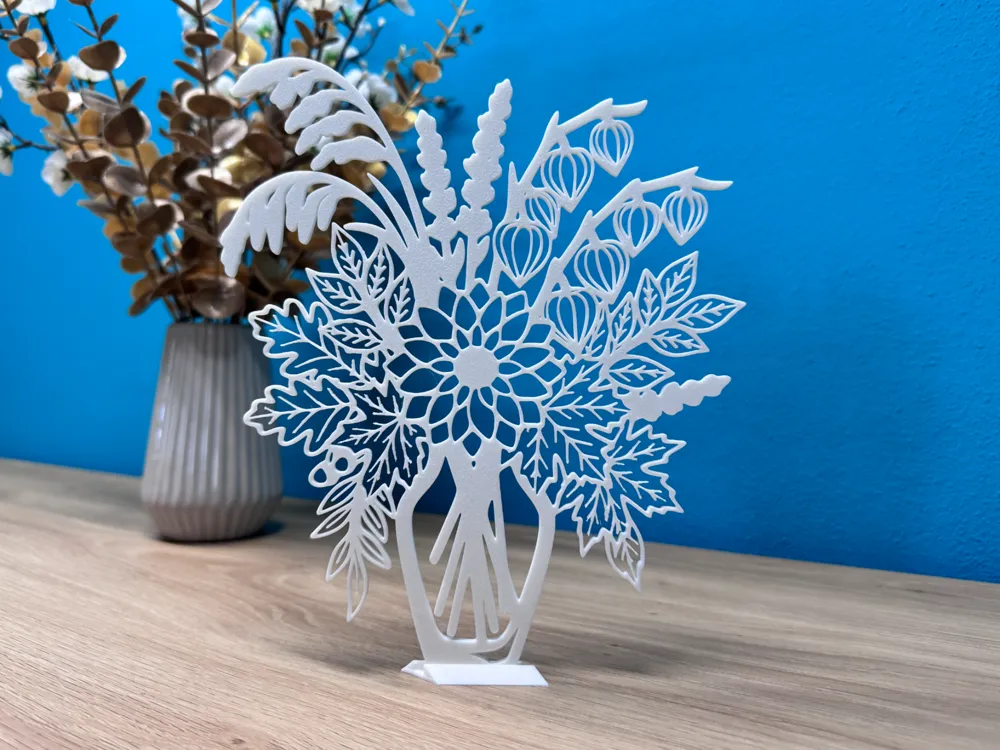 Jarrón decorativo: Autumn flower in a vase. Referencia del modelo original.