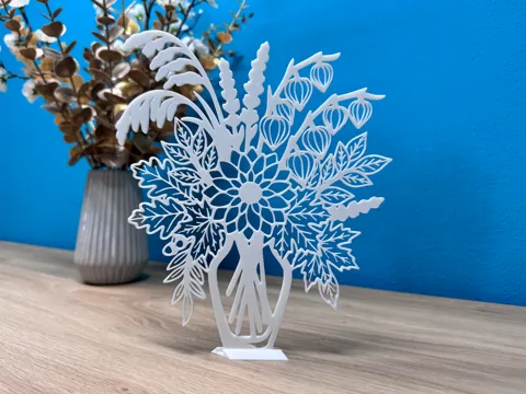 Jarrón decorativo: Autumn flower in a vase — referencia de MakerWorld