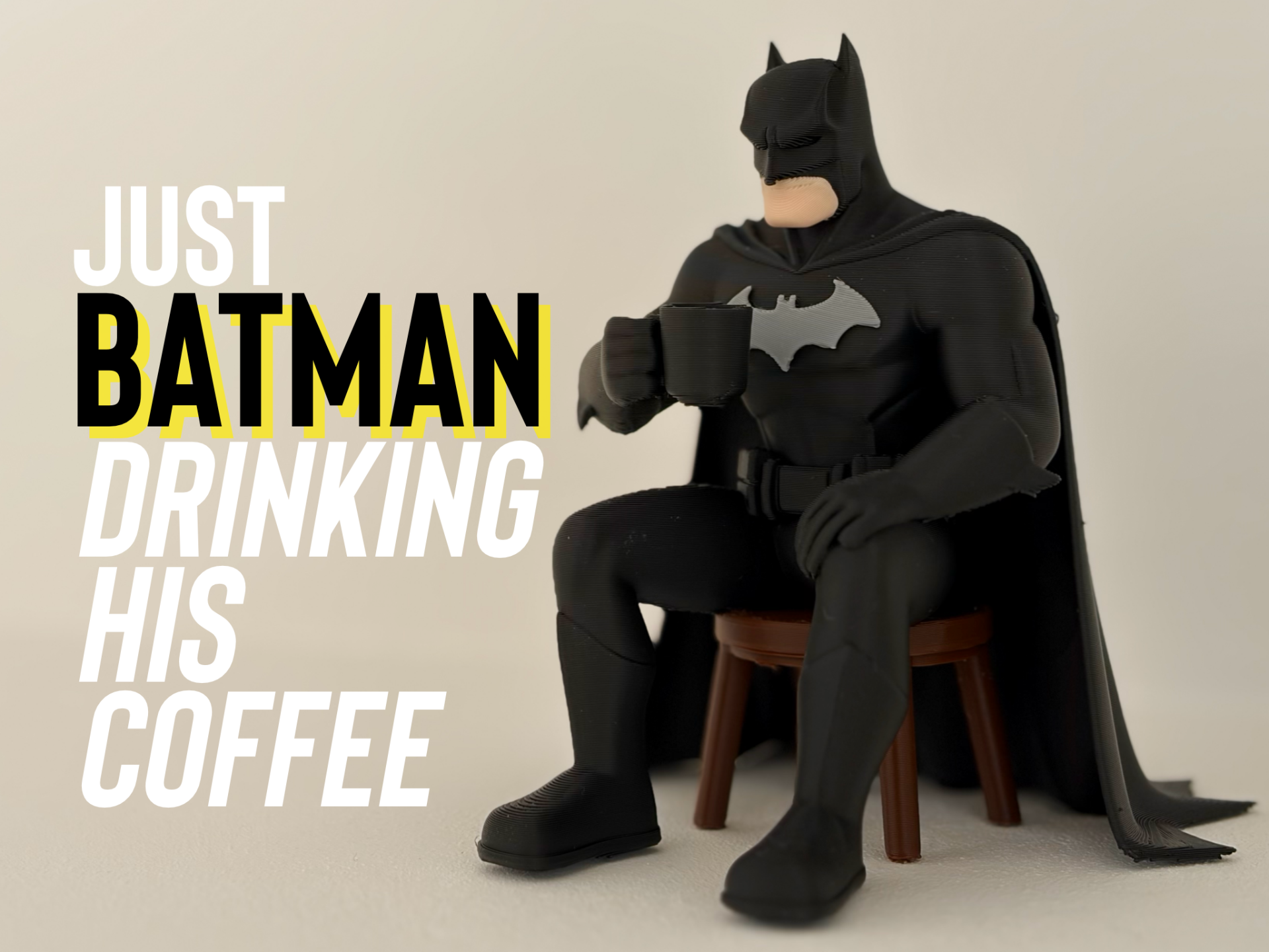 Batman Taking a Coffee Break
