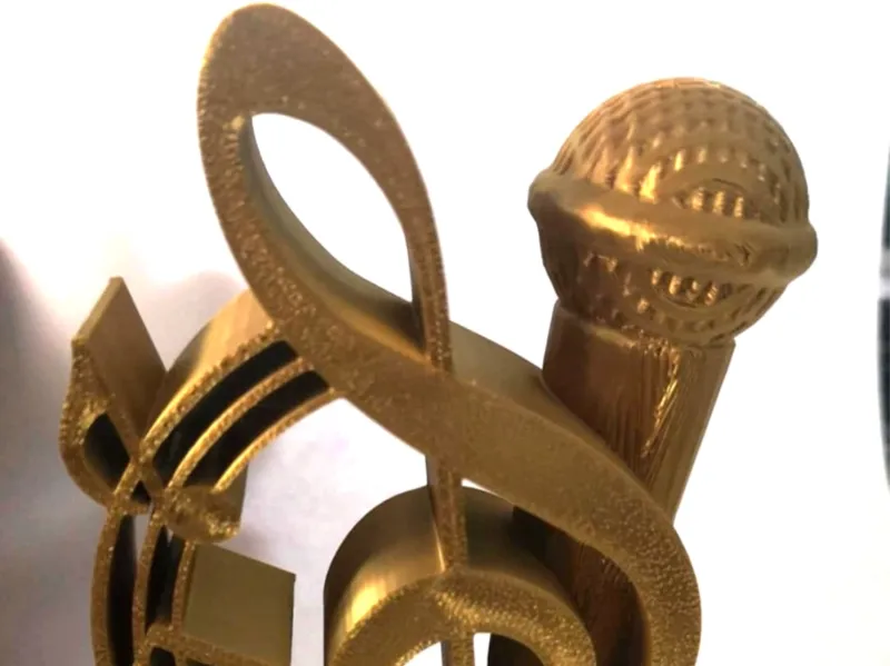 Trofeo Musical con Micrófono en partes