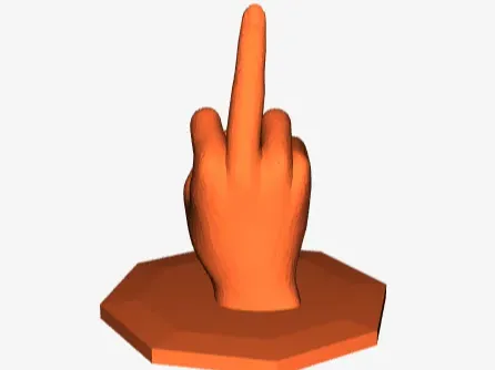 Middle Finger Sculpture