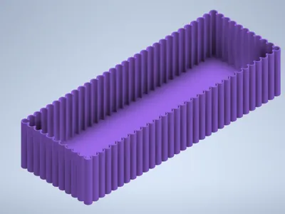 Large Ribbed Organizer Box