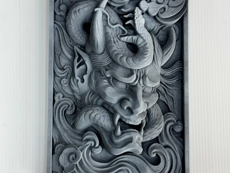quadro bassorilievo oni mask japan
