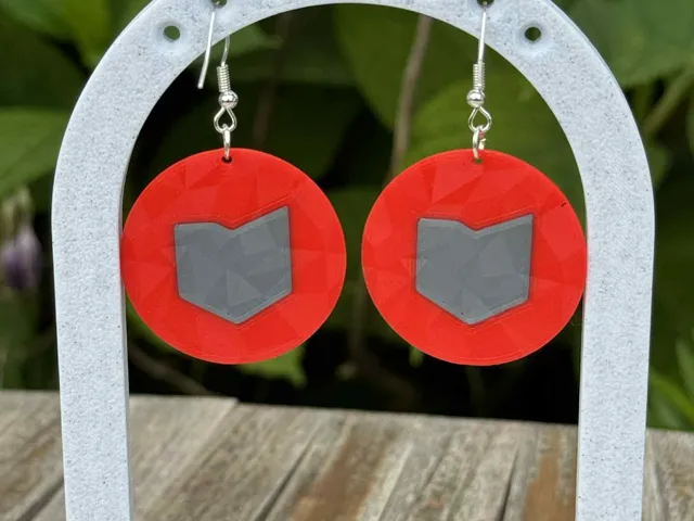 Ohio two-color circle earrings