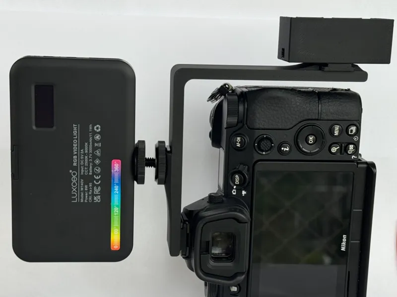 L-Shaped Camera Cold Shoe Extender