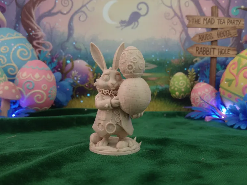 Bianconiglio Pasqua Steampunk- Alice in wonderland