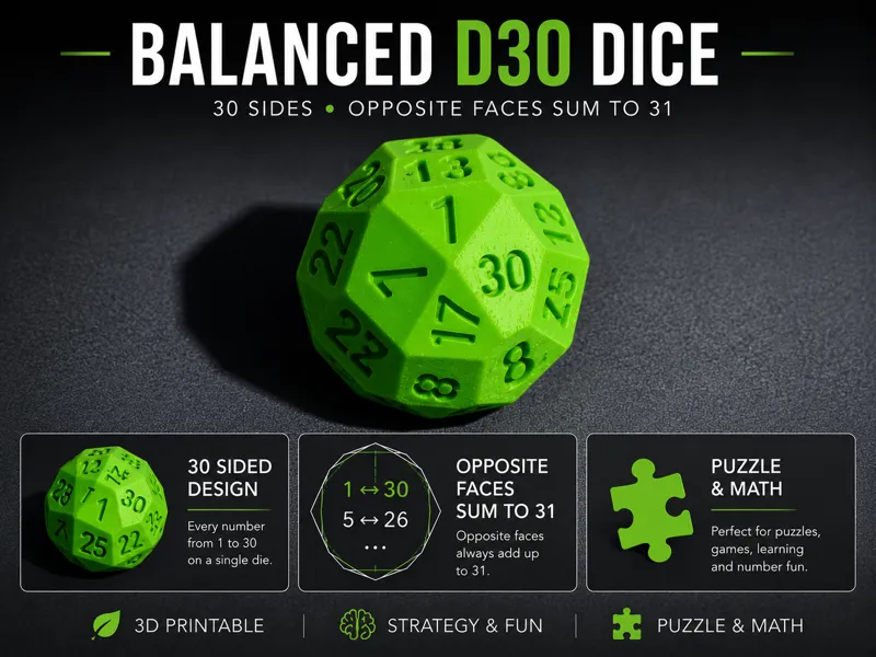 Balanced D30 Dice