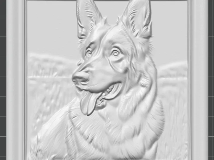 german sheperd 3d picture 