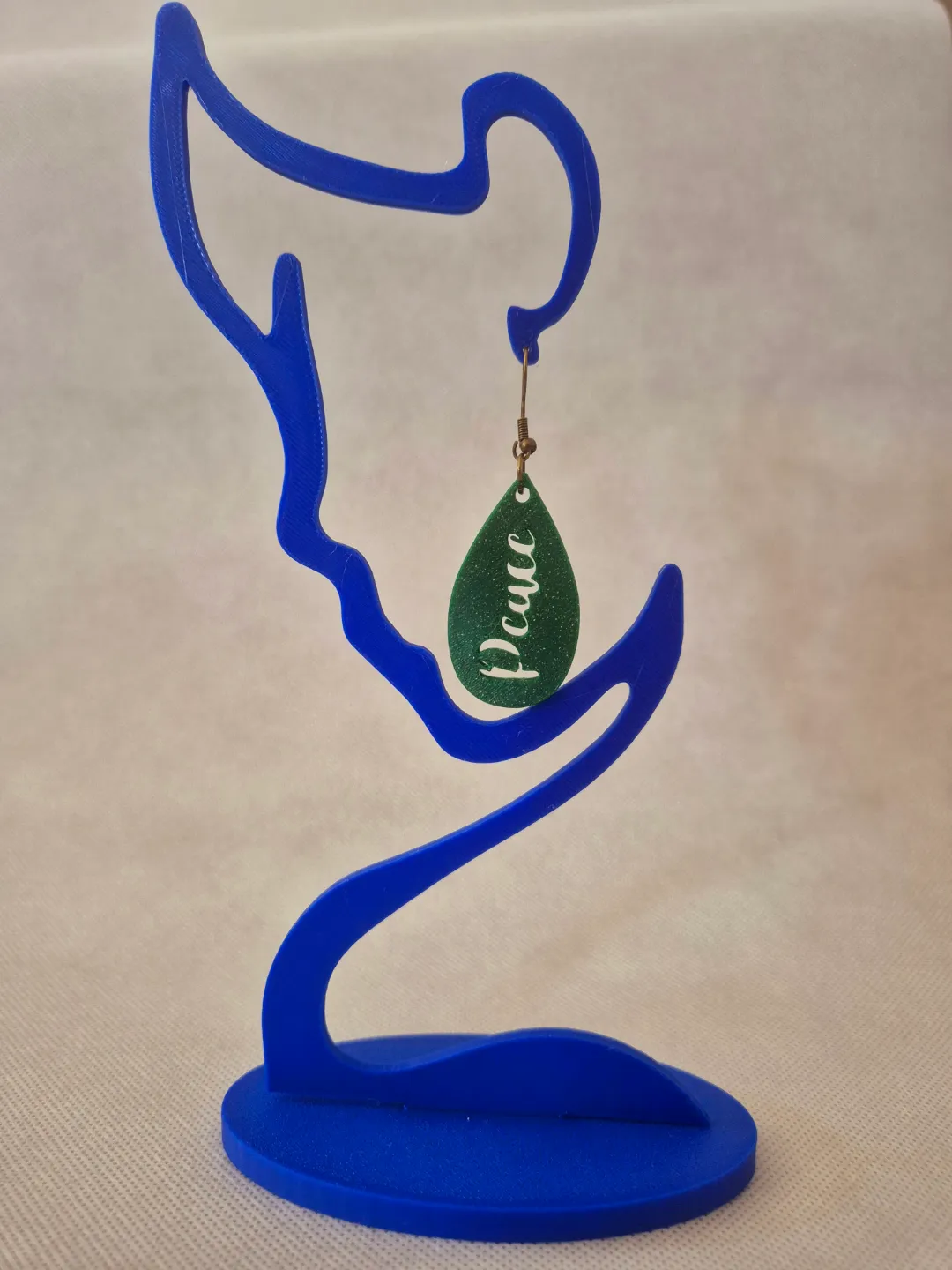 Christmas Peace Tear Drop Earrings view 2