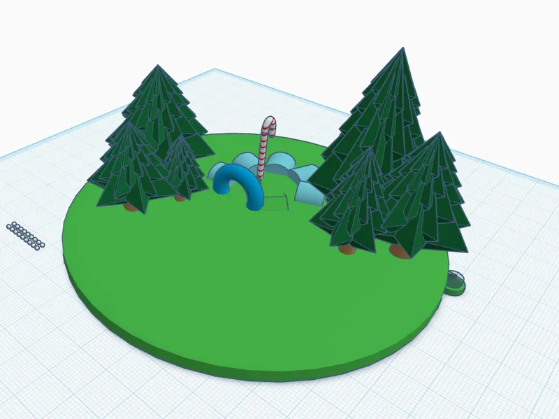 diorama of a golf coarse 