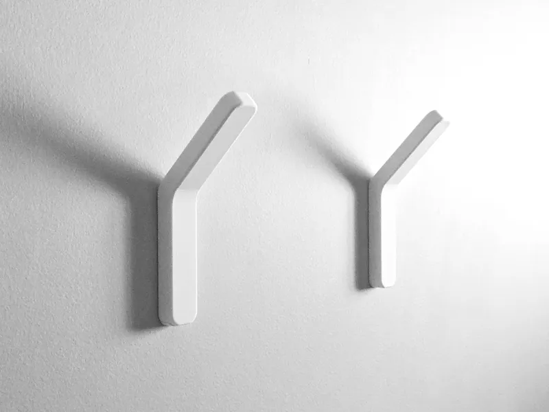 Modern Minimalist Hook w/ Dual-Mount Backplate