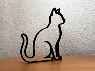 Katzensilhouette sitzend