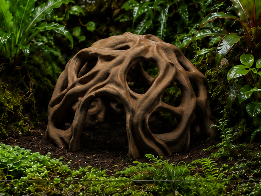 Organic Root Dome Hideout - Terrarium & Aquarium