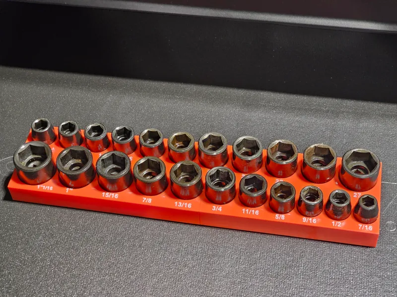 1/2" Impact Socket Set Toolbox Organizer (both SAE and Metric)