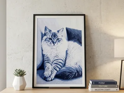 Cat - HueForge Filament Painting | Quadro Gatto 3D
