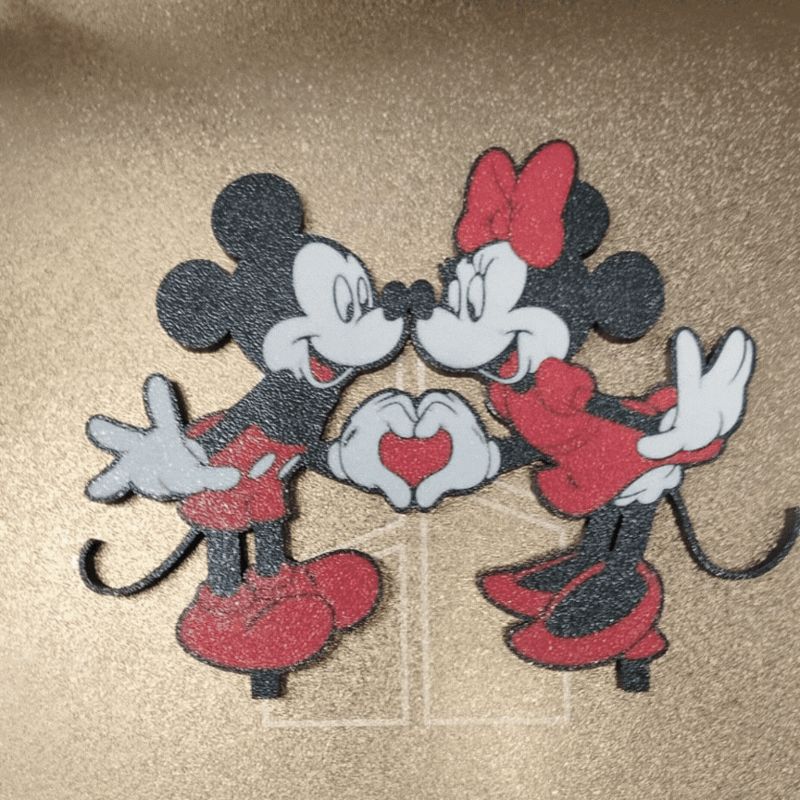 Mickey y Minnie del Día de San Valentín corazón
