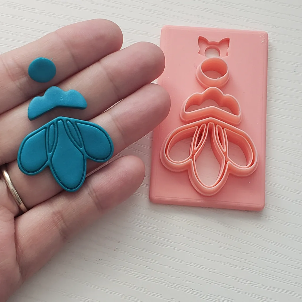 "Pamela" Abstract Polymer Clay Earring Cutter view 3