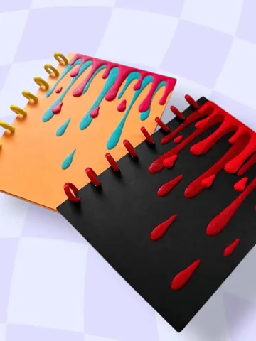 Accesorio para filamento: Drip A5 Notebook Splatter — vista de referencia 2