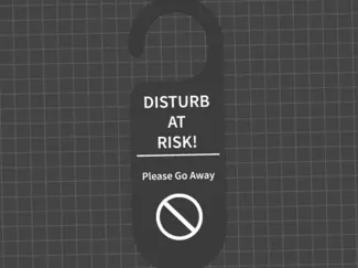 DO NOT DISTURB Door sign.
