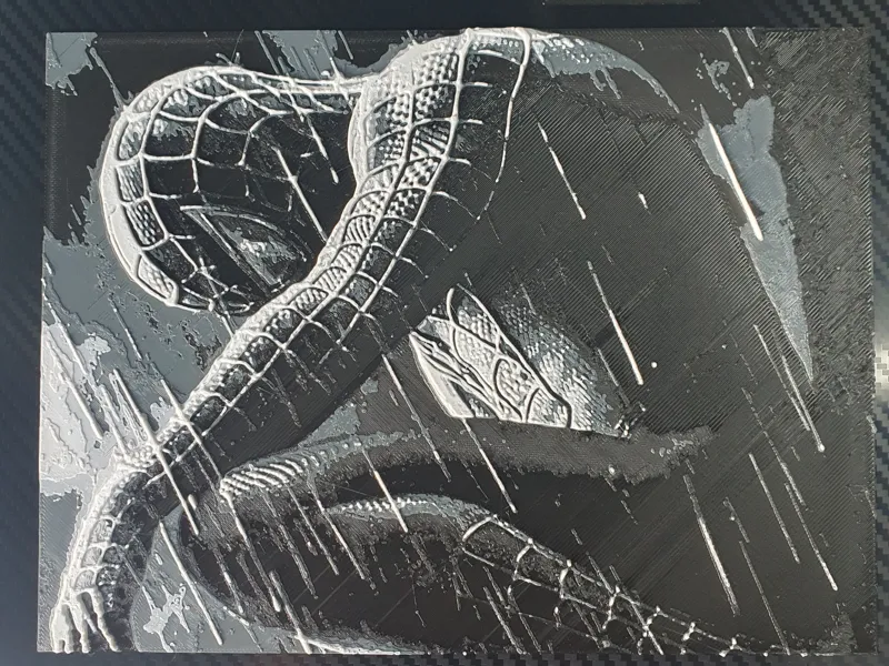 spiderman hueforge painted