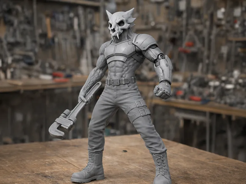 Mad Max Wasteland Bone Head Dystopian Warrior