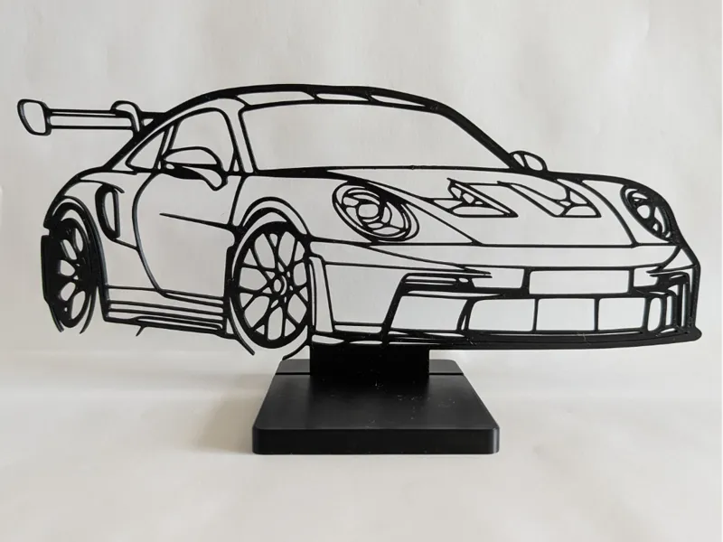 Porsche 911 GT3 RS side silhouette