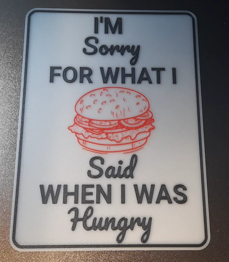 I'm sorry for what I said when I was Hungry