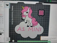 A1 MINI UNICORN NAME PLATE