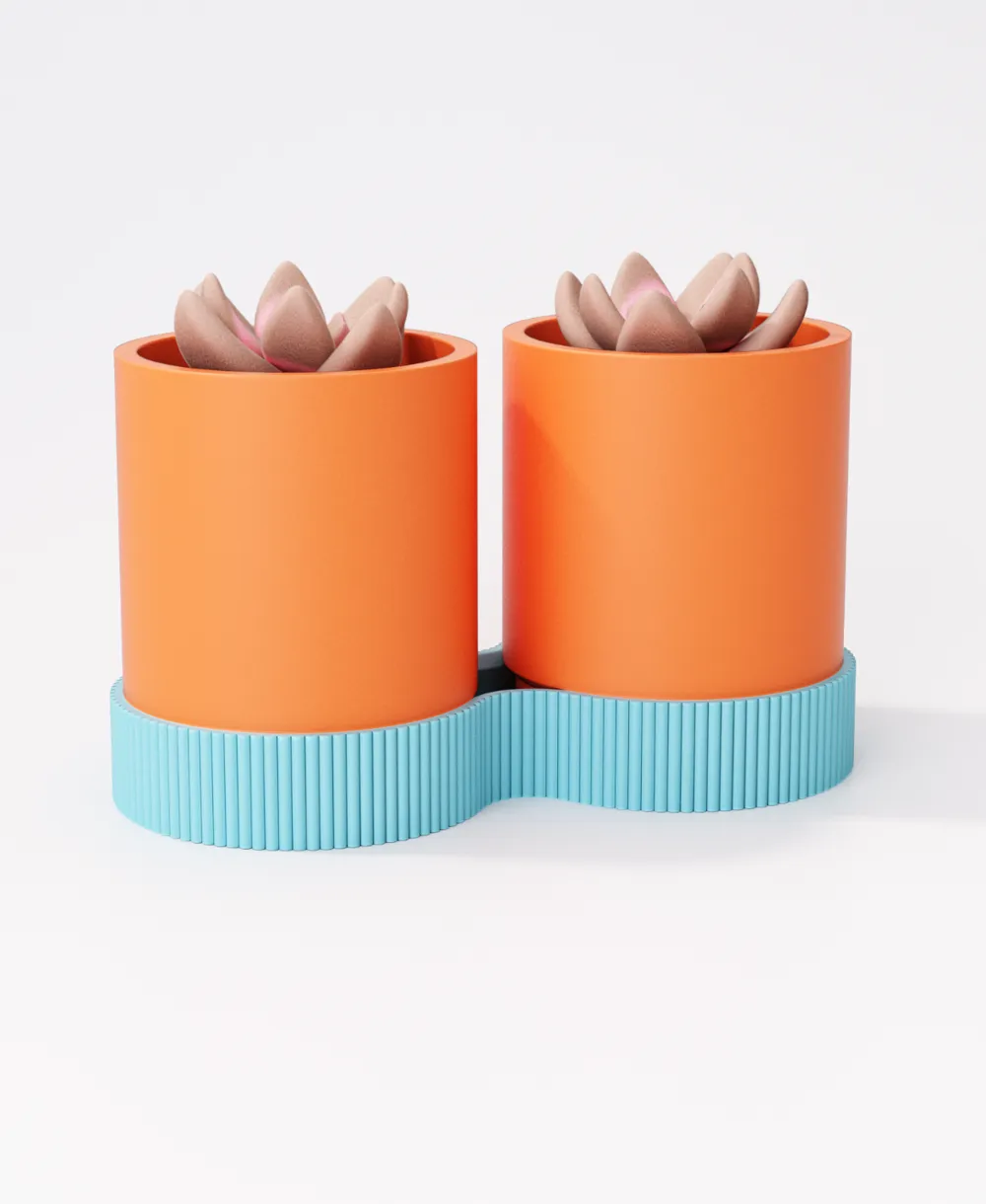 Duo Planter (Two styles included) by StudioLoup - MakerWorld