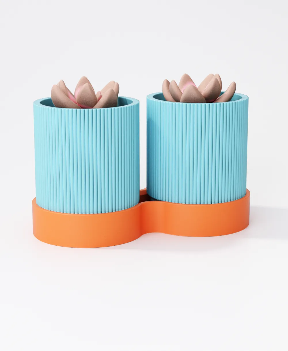 Duo Planter (Two styles included) by StudioLoup - MakerWorld