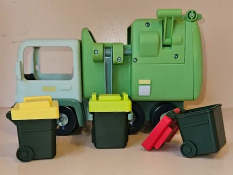 Toy Rubbish Bins (Bluey Garbage Truck Compatible)