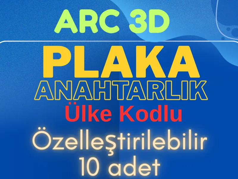 ÇOKLU ÜLKE SEÇİMLİ PLAKA ANAHTARLIK(10 Adet)