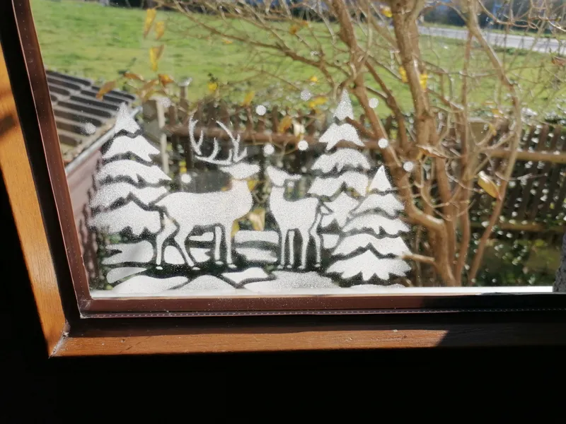 Wiederverwendbare Fenster Weihnachts Schablone