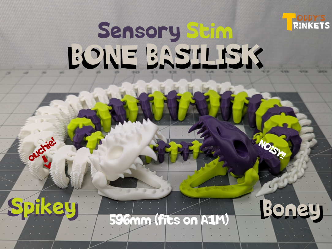 Sensory Stim Bone Basilisk (Spikey or Boney)