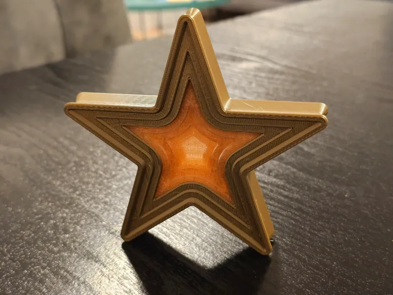 Weihnachtsstern stehend halb transluzent