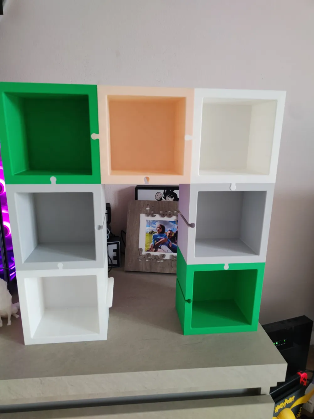 Modular Puzzle Shelf - Free 3D Print Model - MakerWorld