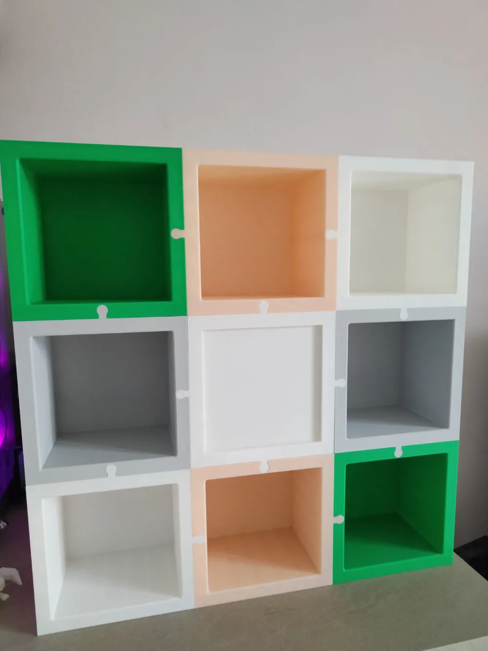 Modular Puzzle Shelf - Free 3D Print Model - MakerWorld