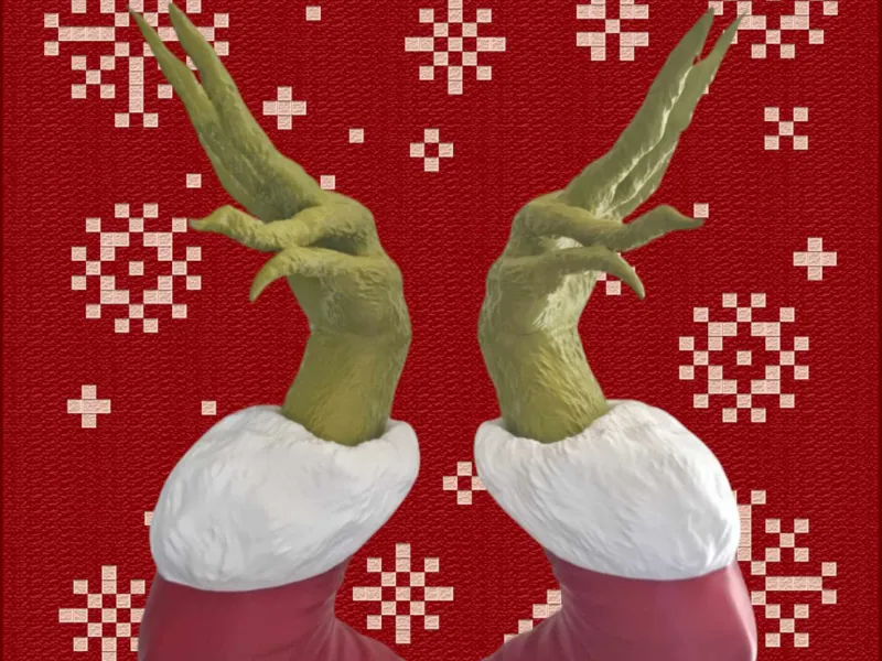 Grinch Xmas Wall Hanger AMS & NON AMS FRIENDLY