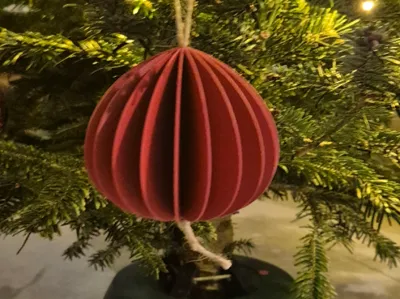 Christmas tree ornament in ball shape