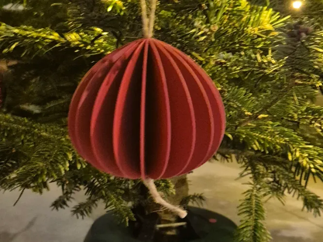 Christmas tree ornament in ball shape